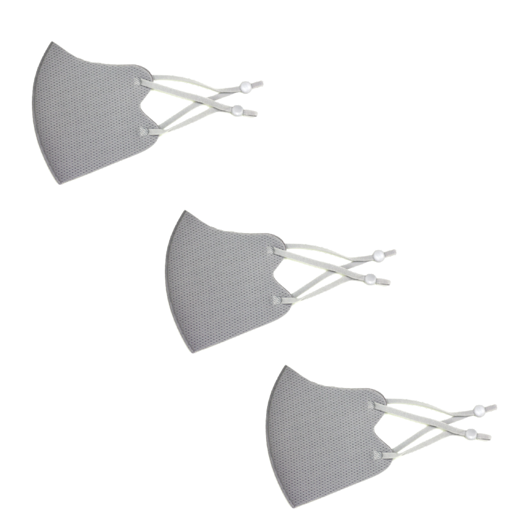 冷感マスク３枚SET (メッシュグレー) 春夏用 冷感 抗菌 消臭 洗えるマスク