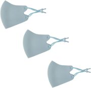 温感マスク３枚SET（ライトブルー）秋冬用　温感　抗菌　消臭　防寒　洗えるホットマスク SML