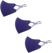 温感マスク３枚SET（ネイビー）秋冬用　温感　抗菌　消臭　防寒　洗えるホットマスク！S,M,L