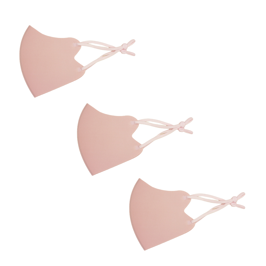 冷感マスク３枚SET (ピンク) 春夏用 冷感 抗菌 消臭 洗えるマスク