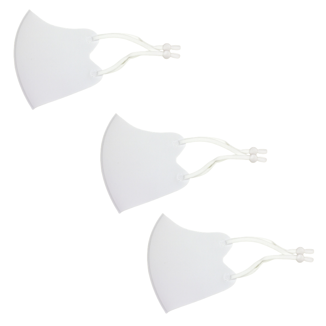 冷感マスク３枚SET (白) 春夏用 冷感 抗菌 消臭 洗えるマスク