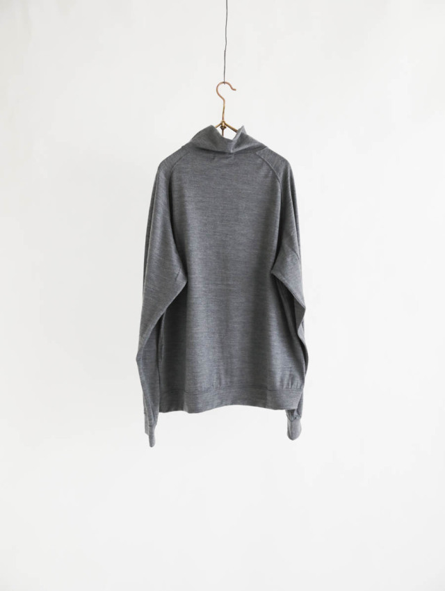 alvana アルヴァナ / メリノウールタートルネックTシャツ グレー 