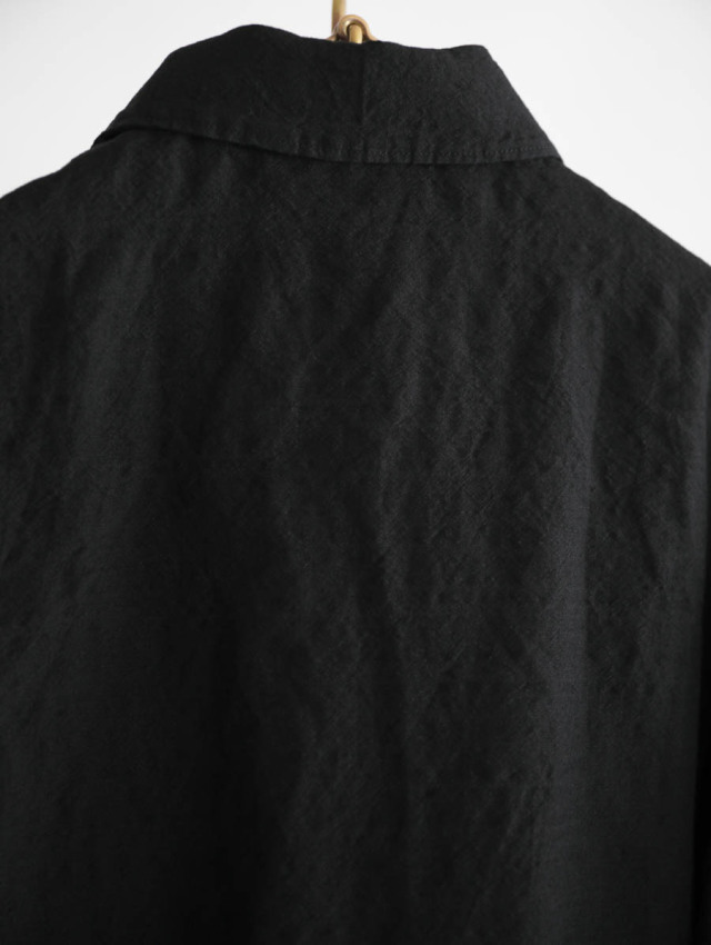 alvana アルヴァナ｜ウールリネン縮絨シャツジャケット（ブラック）