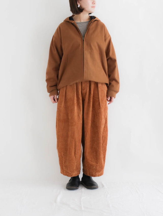 alvana アルヴァナ｜ダックウールデトロイトパーカー（ブラウン）