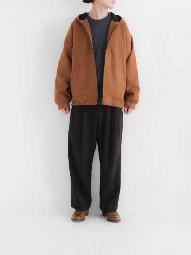 alvana アルヴァナ｜ダックウールデトロイトパーカー（ブラウン）