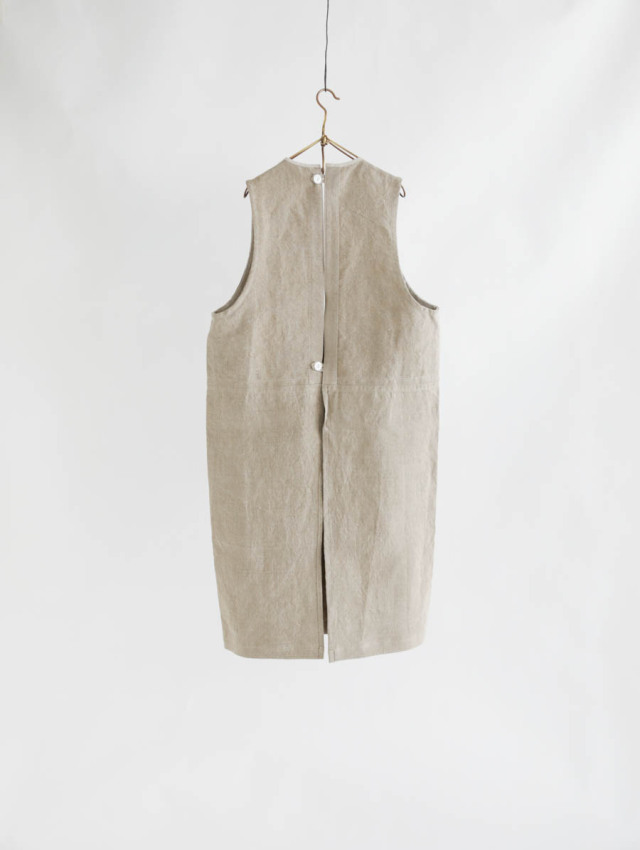ARTEPOVERA リネンエプロン ARTE POVERA アルテポーヴェラ｜リネンシーツエプロン（ホワイト）