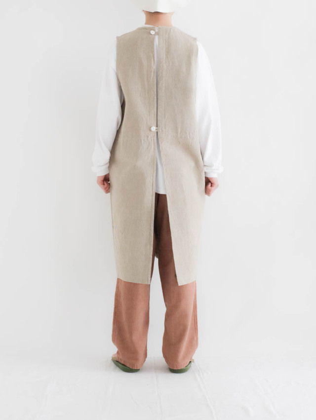 ARTEPOVERA リネンエプロン ARTE POVERA アルテポーヴェラ｜リネンシーツエプロン（ナチュラル）