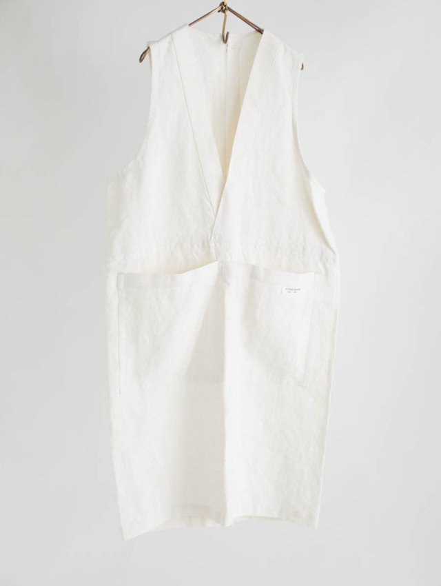 ARTEPOVERA リネンエプロン ARTE POVERA アルテポーヴェラ｜リネンシーツエプロン（ホワイト）