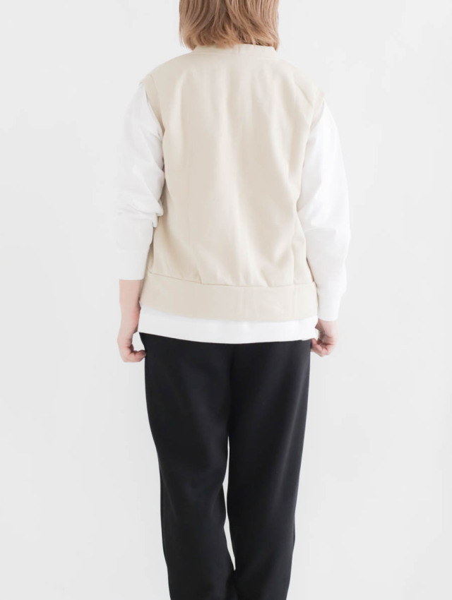 ARTE POVERA アルテポーヴェラ / 30/10フックラ裏起毛前開きベスト
