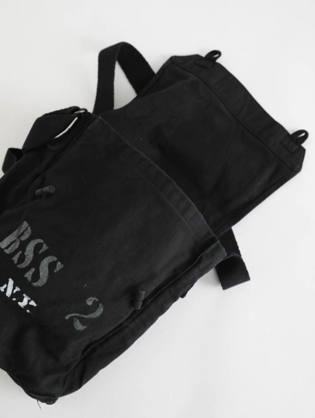 ARTE POVERA 1960年代チェコ軍ショルダー黒染ハンドプリントBAG ARTE POVERA アルテポーヴェラ｜1960年代チェコ軍ショルダー RE