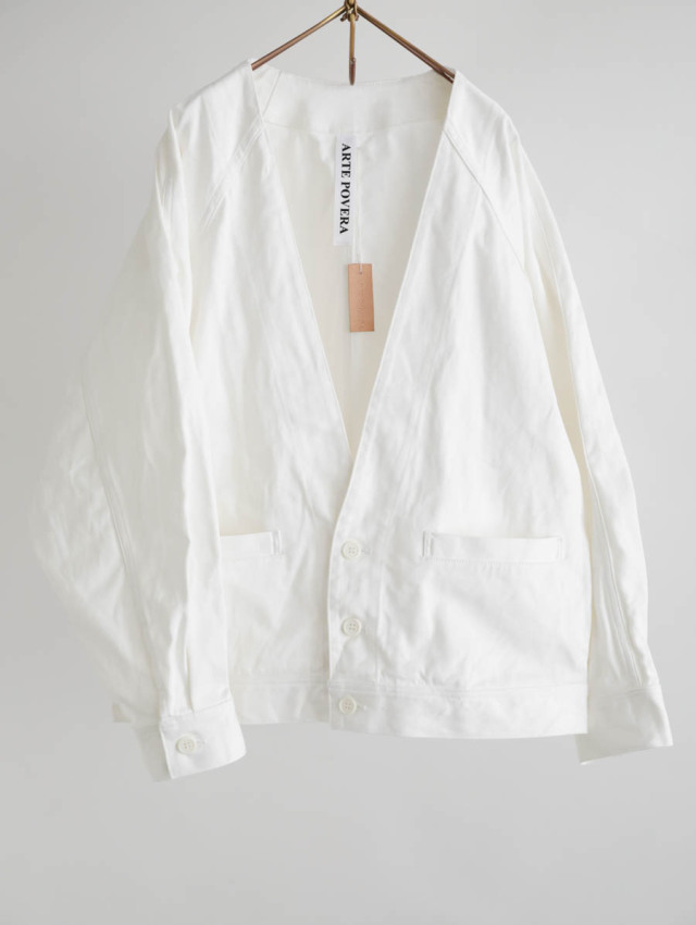 ARTE POVERA アルテポーヴェラ｜12ozデニムノーカラーワークジャケット