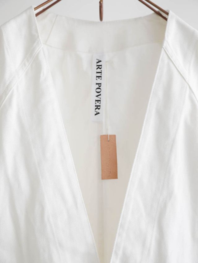 ARTE POVERA アルテポーヴェラ｜12ozデニムノーカラーワークジャケット