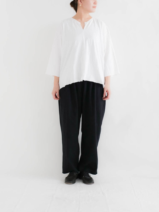 ARTE POVERA アルテポーヴェラ｜16/-ムライト天竺製品染タックパンツ