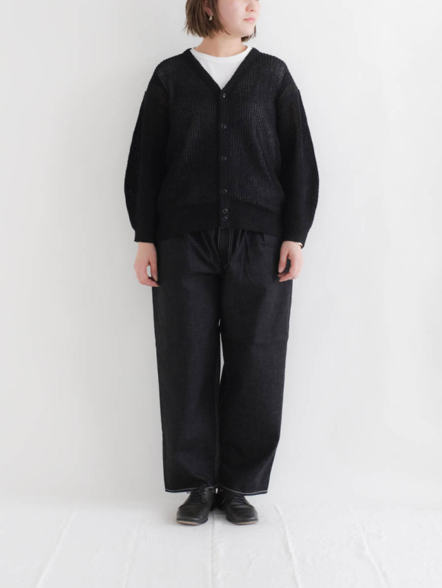 ARTE POVERA アルテポーヴェラ｜12ozデニム2タックパンツ（ブラック）