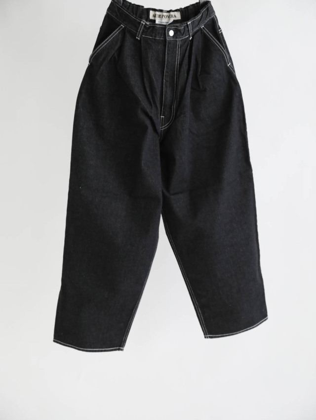 ARTE POVERA アルテポーヴェラ｜12ozデニム2タックパンツ ブラック
