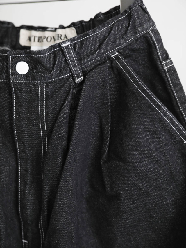 ARTE POVERA アルテポーヴェラ｜12ozデニム2タックパンツ（ブラック）