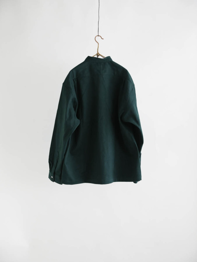 EEL Products イールプロダクツ｜バイカラーシャツ（グリーン）