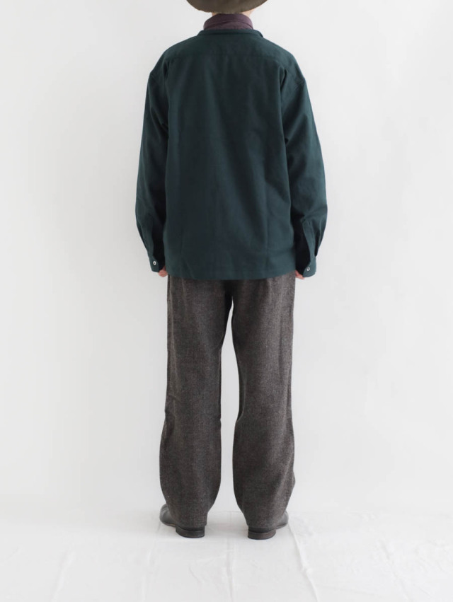 EEL Products イールプロダクツ｜バイカラーシャツ（グリーン）