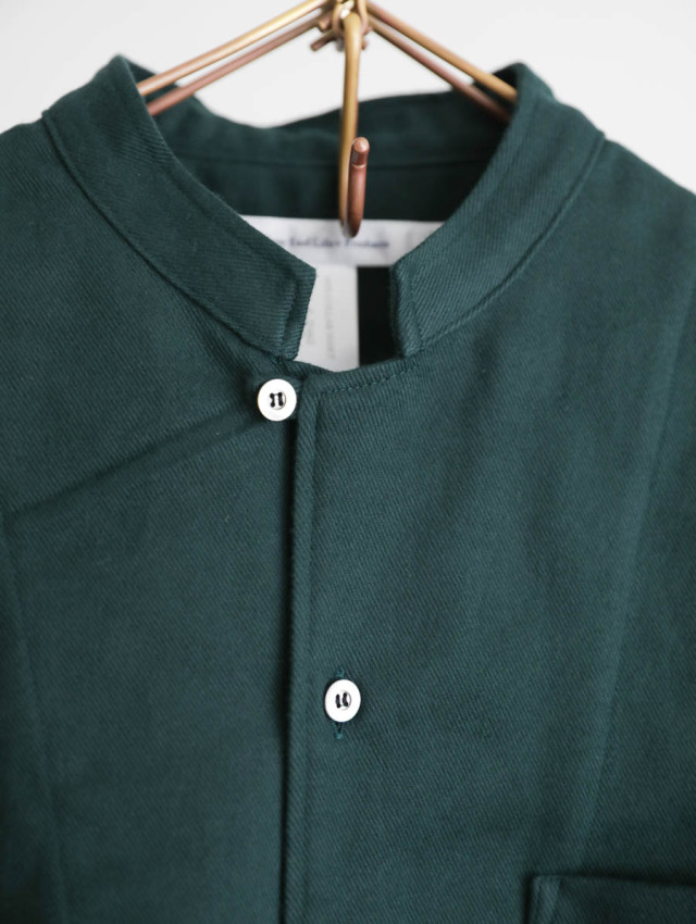 EEL Products イールプロダクツ｜バイカラーシャツ（グリーン）