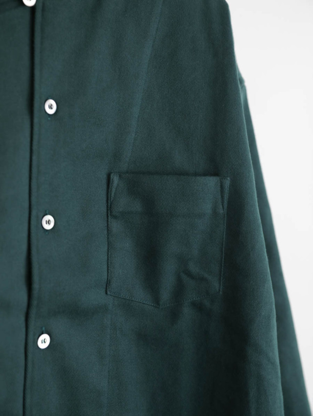 EEL Products イールプロダクツ｜バイカラーシャツ（グリーン）