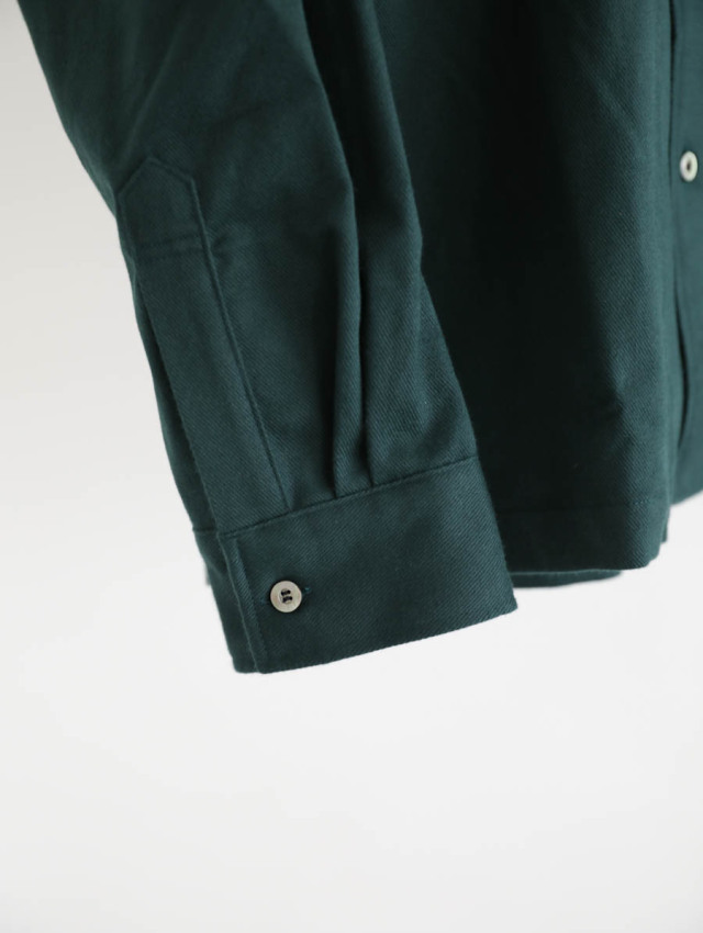 EEL Products イールプロダクツ｜バイカラーシャツ（グリーン）