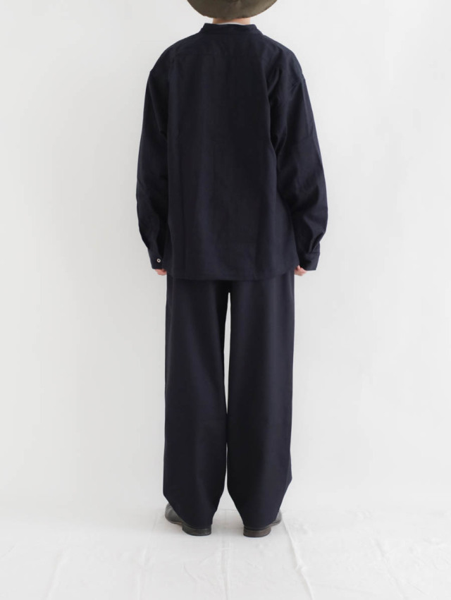 EEL Products イールプロダクツ｜バイカラーシャツ（ネイビー）