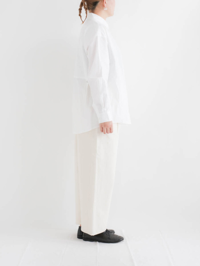 【美品】EEL Home Party 日本製 ラウンドカラー シャツ 白無地 EEL Sunday Shirts 2 11WHITE EEL通販・取扱い rusk（ラスク）