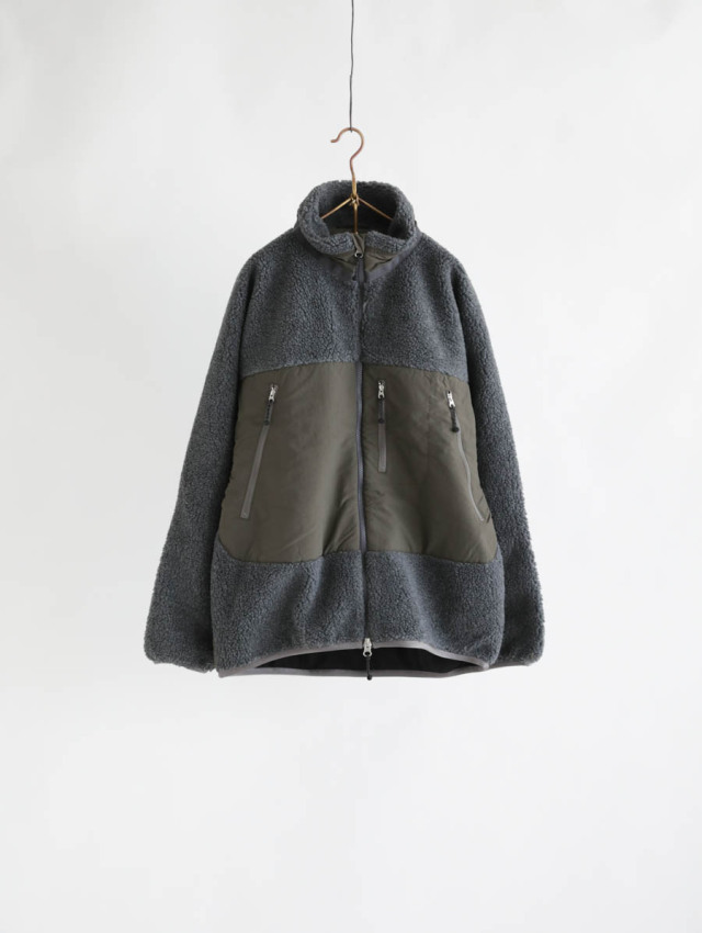 ENDS and MEANS エンズアンドミーンズ / Poler Fleece Jacket グレー 