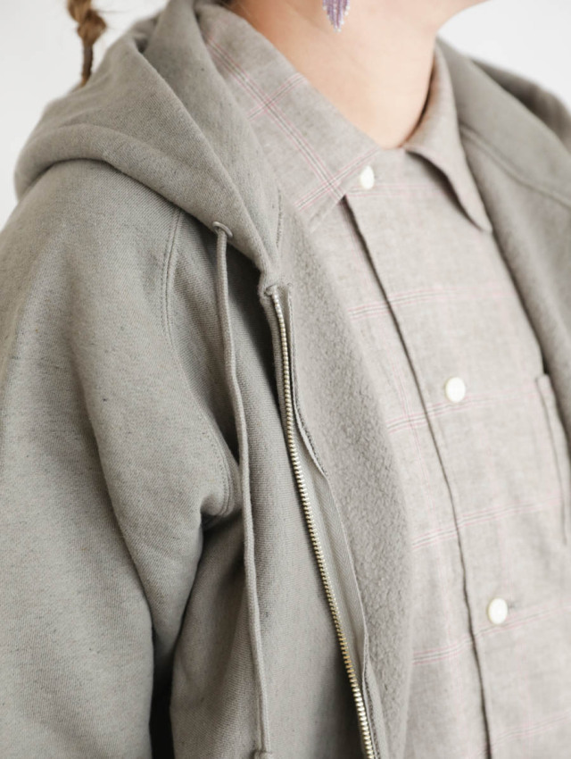 ENDS and MEANS エンズアンドミーンズ / Zip Hoodie スレートグレー