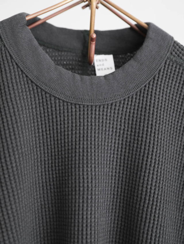 アットラスト　サーマル　3点セット　38 ENDS and MEANS エンズアンドミーンズ｜ワッフルサーマル（チャコール）