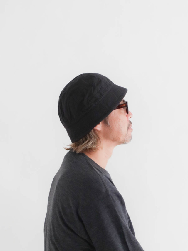 ENDS and MEANS アーミーハット MEDIUM チャコール ENDS and MEANS】NYLON ARMY HAT 2023AW - Charcoal Brown -