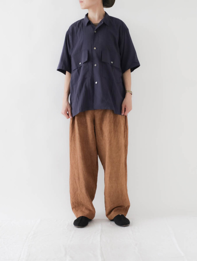 ENDS and MEANS エンズアンドミーンズ｜Corfu Shirts（ネイビー）
