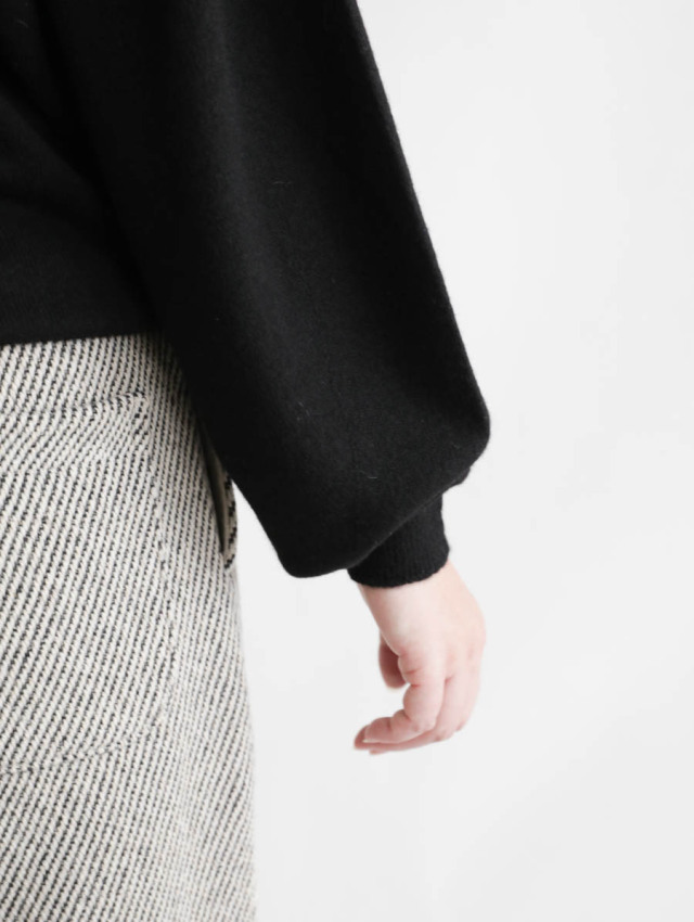 Chacco 様✨美品✨FACTORY ファクトリー ヤク　バルーンスリーブ FACTORY ファクトリー｜ヤクバルーンスリーブセーター ブラック