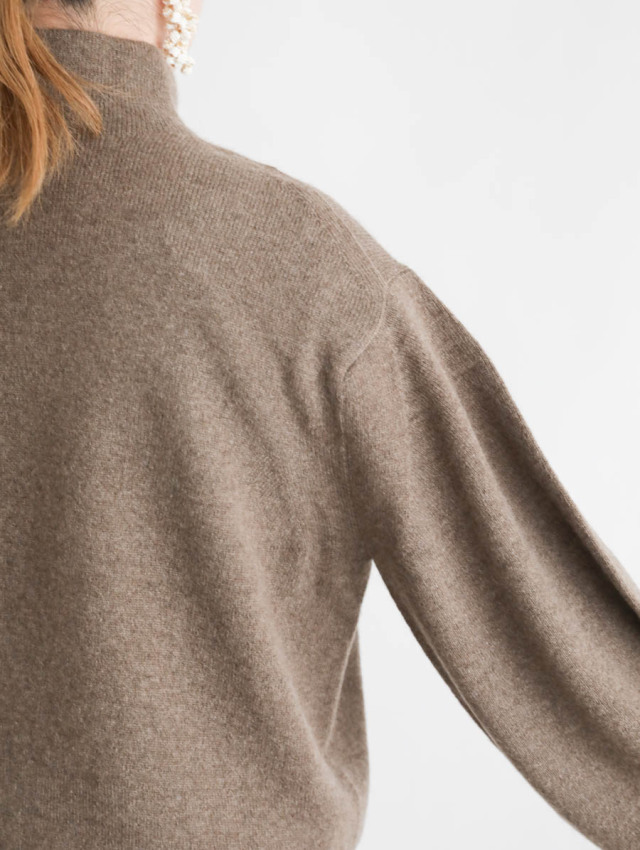 FACTORY ファクトリー｜ヤクバルーンスリーブセーター ブラウン