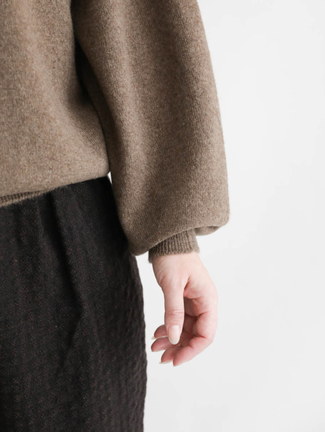 FACTORY ファクトリー｜ヤクバルーンスリーブセーター ブラウン