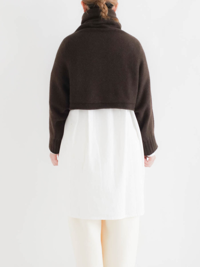 FACTORY ファクトリー｜ヤクローブセーター ダークブラウン