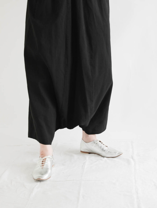 FACTORY ファクトリー|綿麻サルエルパンツ(ブラック) FACTORY ファクトリー|綿麻サルエルパンツ(ブラック)