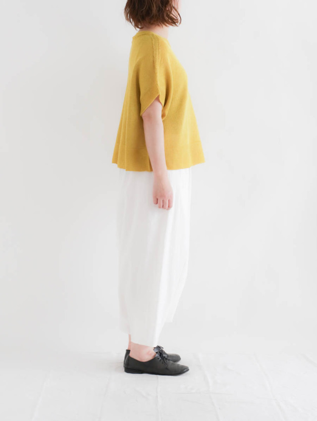 FACTORY ファクトリー｜綿麻サルエルパンツ（ホワイト）
