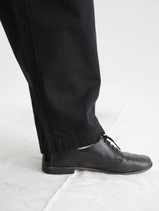 新品タグ付　HARVESTY / ハーベスティ チノサーカスパンツ 1 ブラック HARVESTY ハーベスティ｜チノサーカスパンツ（ブラック）