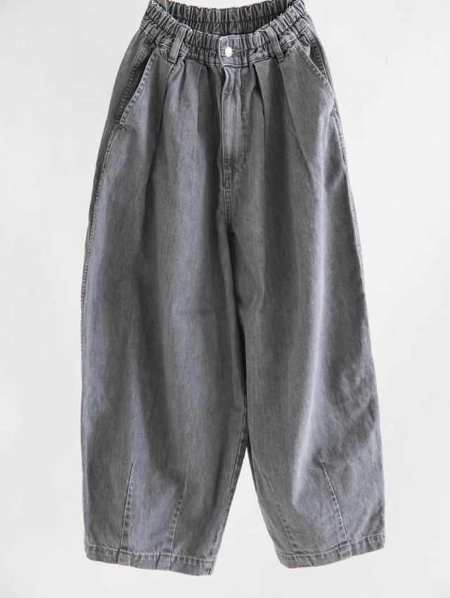 HARVESTY(ハーベスティ) デニムサーカスパンツ1グレー HARVESTY ハーベスティ ブラックデニム サーカスパンツ グレー