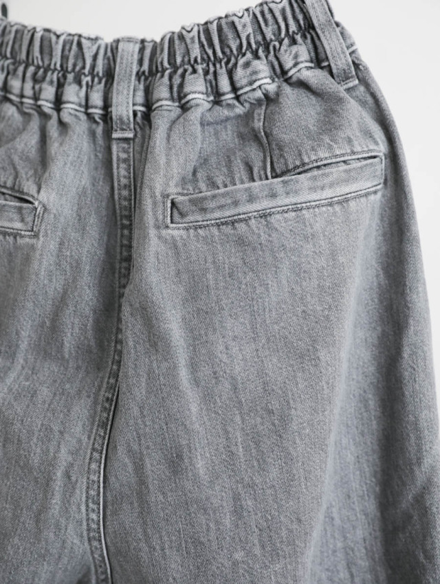 HARVESTY ハーベスティ｜ブラックデニムサーカスパンツ ナロー