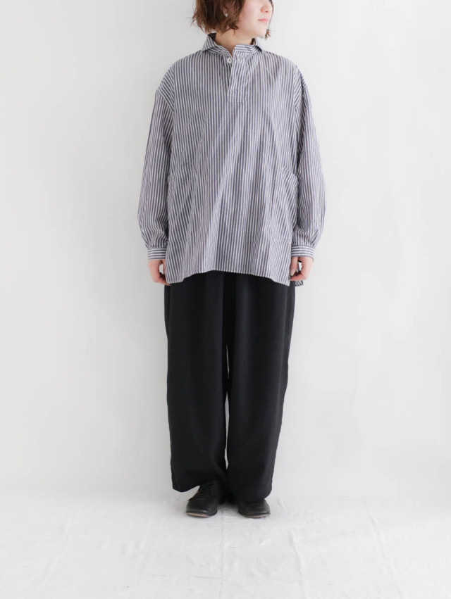 HARVESTY ハーベスティ｜TRワイドエッグパンツ（チャコール）