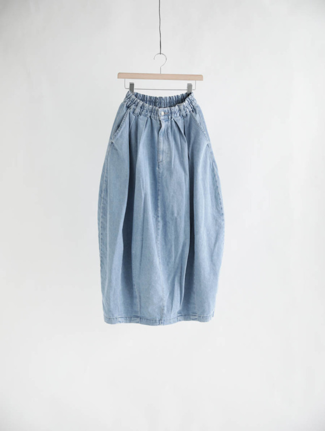 HARVESTY ハーベスティ｜デニムサーカススカート（ライトブルー）