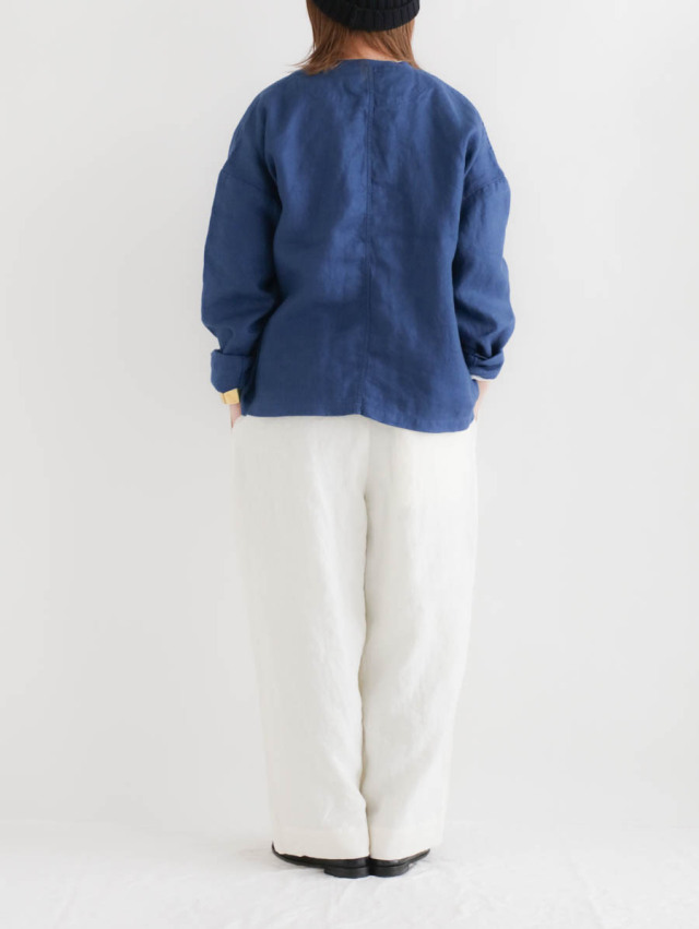 HARVESTY リネンヘリンボン ビッグアトリエジャケット