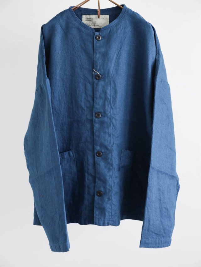 HARVESTY リネンヘリンボン ビッグアトリエジャケット