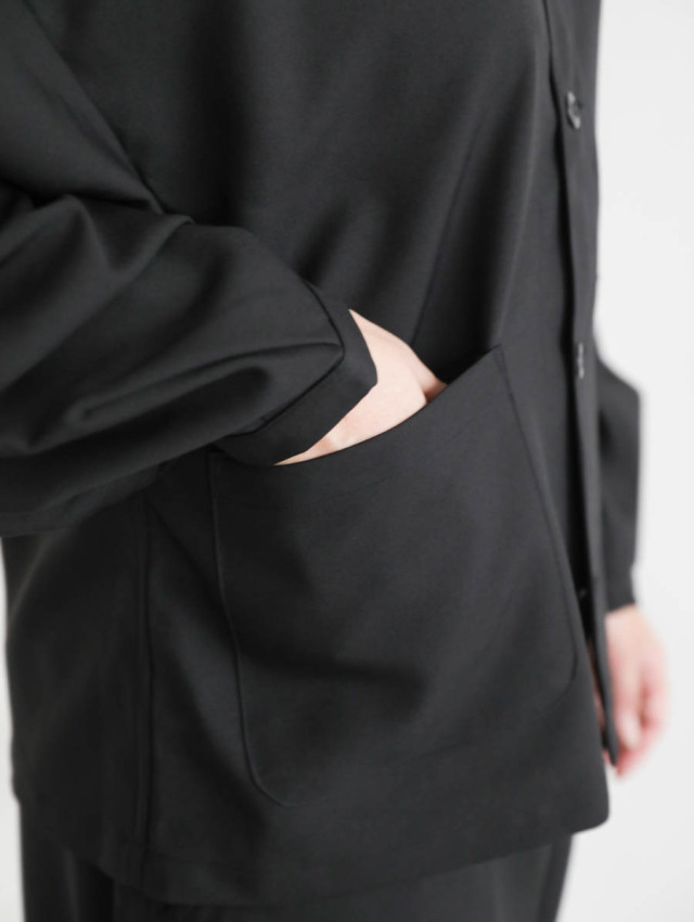 タ*ス様 HARVESTY ノーカラージャケット 黒 HARVESTY ノーカラージャケット 良い 黒 タ*ス様 HARVESTY ノーカラー