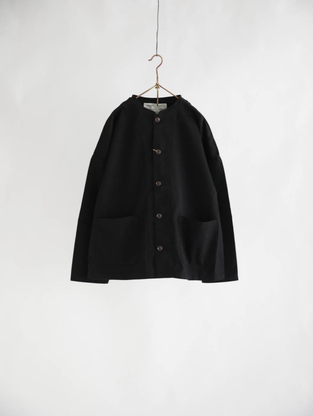 美品 ハーベスティ HARVESTY コットンプルオーバー 黒 ゆったり 日本製 HARVESTY コットンツイルエッグプルオーバー A41801 （BLACK