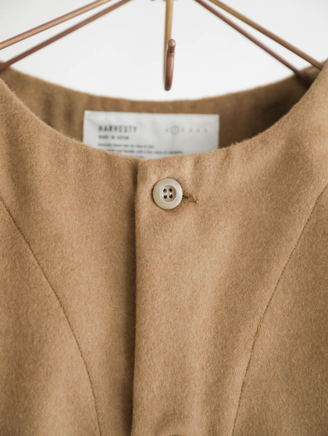 HARVESTY ハーベスティ｜ウールビーバーボレロジャケット（キャメル）