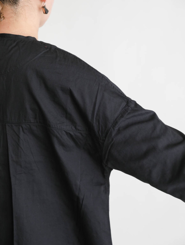 HARVESTY ハーベスティ｜サテンアトリエローブ ブラック