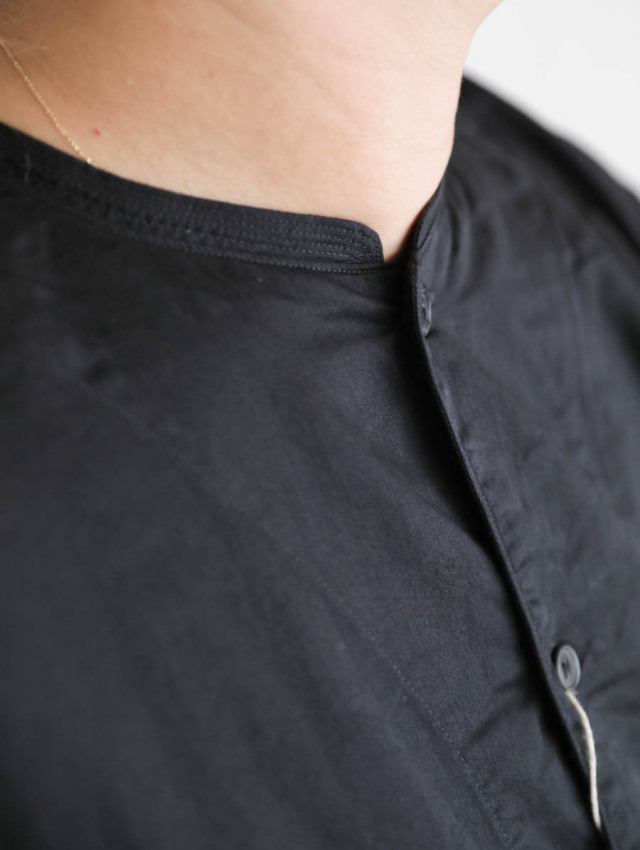 HARVESTY ハーベスティ｜サテンアトリエローブ ブラック